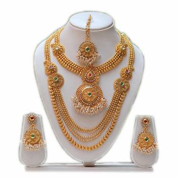 South indian traditional antique multicolor kundan haram set 1
