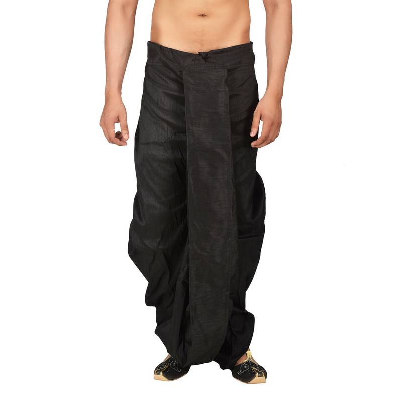 Black art silk dhotis