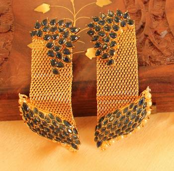 Royal Unique Blue Party Wear Jhumka 1