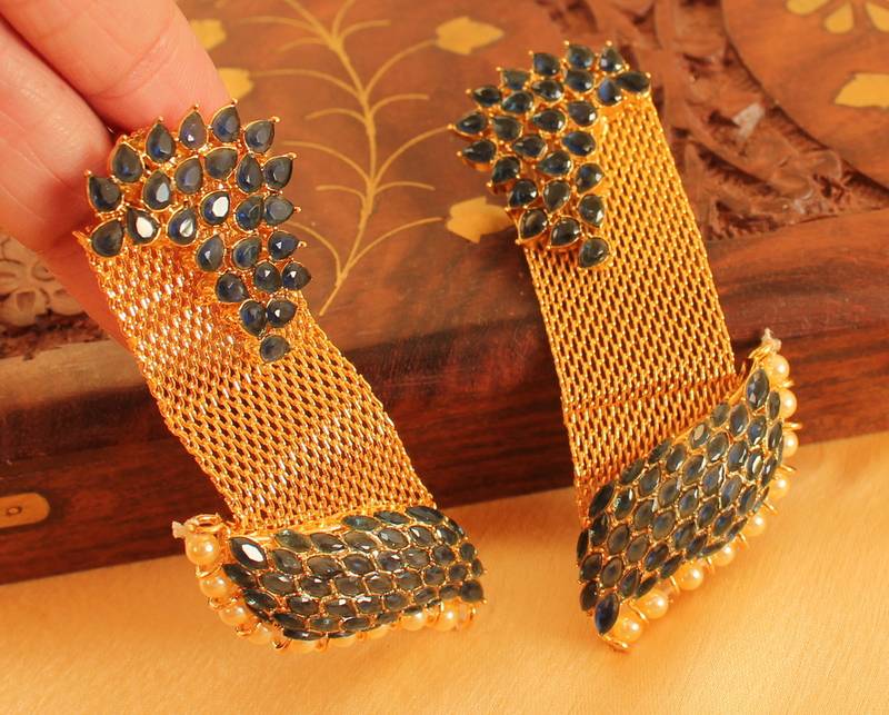 Royal Unique Blue Party Wear Jhumka