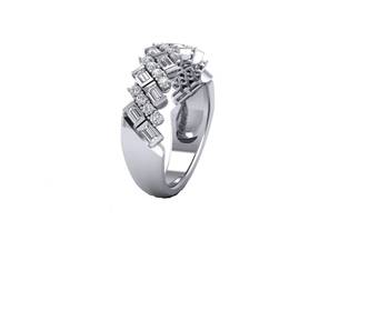 Micreation Brand New Cubic Zirconia Sterling Silver Ring Model No.MSR0127 2