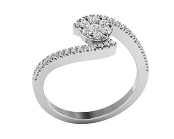 Micreation Brand New Cubic Zirconia Sterling Silver Ring Model No.MSR0138 2