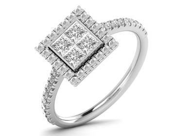 Micreation Brand New Cubic Zirconia Sterling Silver Ring Model No.MSR0152 2