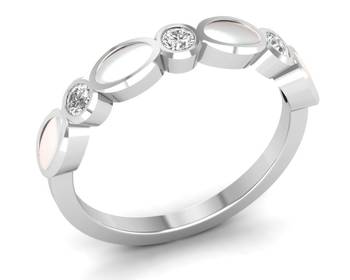Micreation Brand New Cubic Zirconia Sterling Silver Ring Model No.MSR0157 2