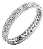 Micreation Brand New Cubic Zirconia Sterling Silver Ring Model No.MSR0166