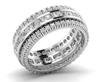 Micreation Brand New Cubic Zirconia Sterling Silver Ring Model No.MSR0170 2