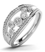 Micreation Brand New Cubic Zirconia Sterling Silver Ring Model No.MSR0176