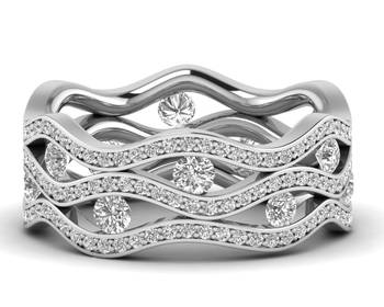 Micreation Brand New Cubic Zirconia Sterling Silver Ring Model No.MSR0177 2