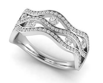 Micreation Brand New Cubic Zirconia Sterling Silver Ring Model No.MSR0181 2