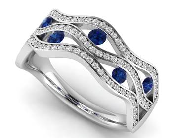 Micreation Brand New Cubic Zirconia Sterling Silver Ring Model No.MSR0185 2