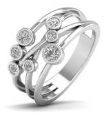 Micreation Brand New Cubic Zirconia Sterling Silver Ring Model No.MSR0186