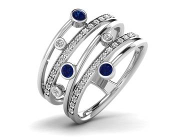Micreation Brand New Cubic Zirconia Sterling Silver Ring Model No.MSR0190 1