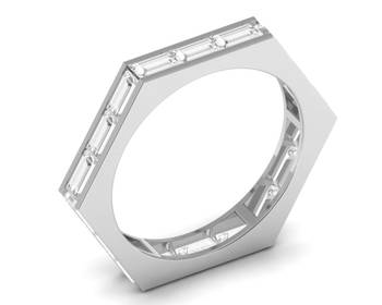 Micreation Brand New Cubic Zirconia Sterling Silver Ring Model No.MSR0193 2