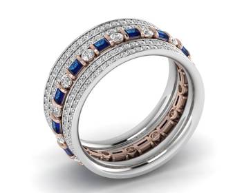 Micreation Brand New Cubic Zirconia Sterling Silver Ring Model No.MSR0195 1