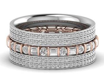 Micreation Brand New Cubic Zirconia Sterling Silver Ring Model No.MSR0198 2