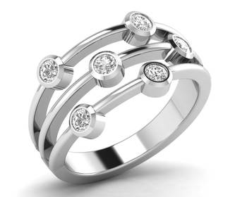 Micreation Brand New Cubic Zirconia Sterling Silver Ring Model No.MSR0204 1