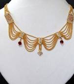 Golden nice stone necklace set
