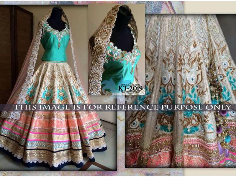 Multicolor embroidered embroidered ghagra choli
