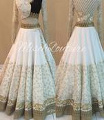 White embroidered embroidered ghagra choli
