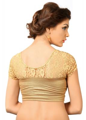 Copper Shimmer Plain Stitched Readymade Blouse 3