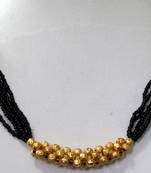 Multi line golden ball mangalsutra necklace