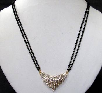 Nice stone pendant mangalsutra necklace 1
