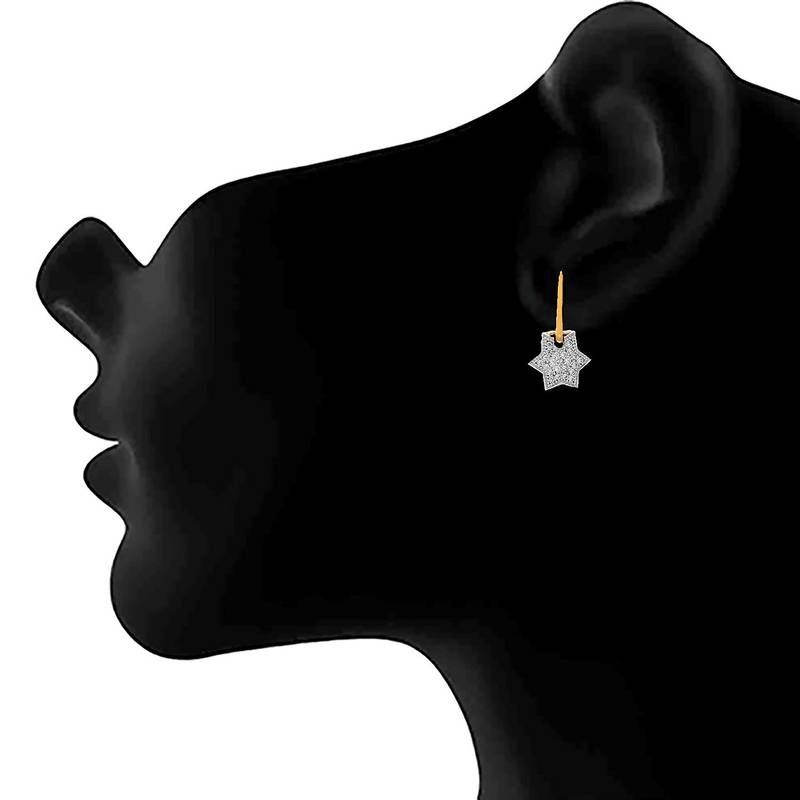 Fusion ethnic american diamonds designer earring for women and girls