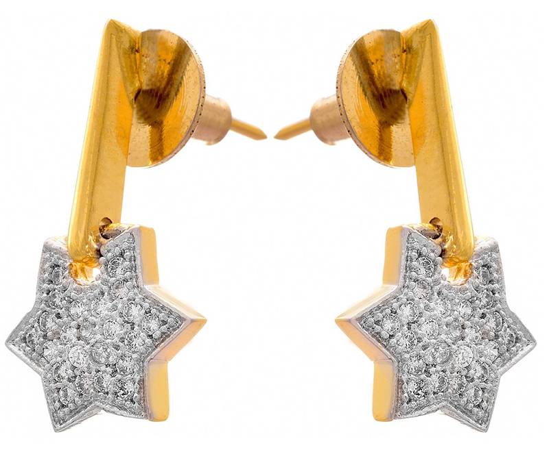 Fusion ethnic american diamonds designer earring for women and girls