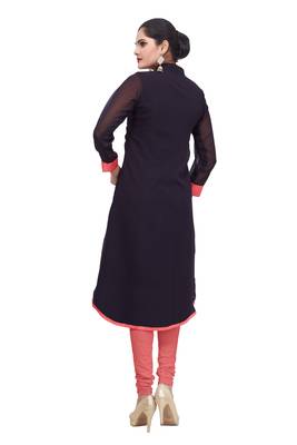 black printed rayon kurti 4