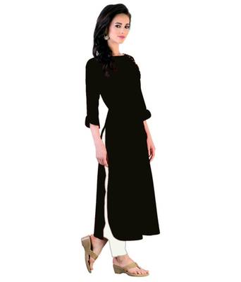black printed crepe kurti 2
