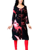 multicolor printed crepe semi stitched kurti