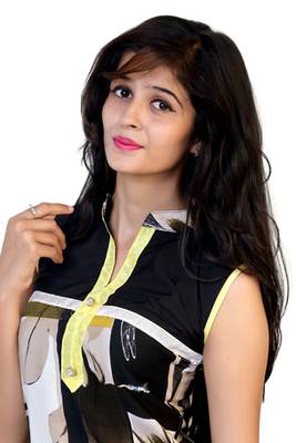 multicolor printed crepe stitched kurti 4