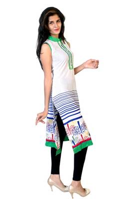 multicolor printed crepe stitched kurti 2
