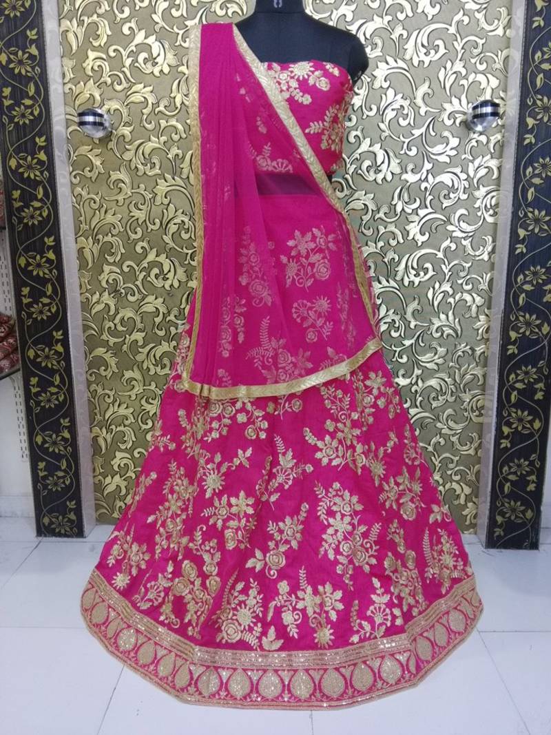Handwork Pink Lehenga main image 1