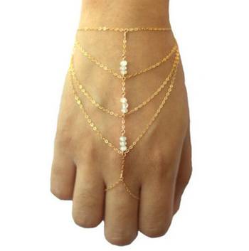 Pearl golden Chain Exclusive designer classic pretty haathful 1