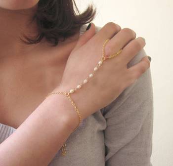 Pearl golden Chain Exclusive designer classic pretty haathful 1