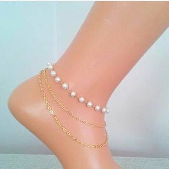 Pearl golden Chain Exclusive designer classic pretty Anklets 1