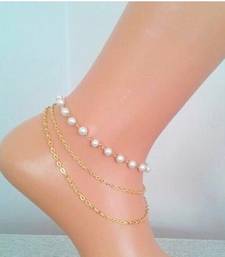 Pearl golden Chain Exclusive designer classic pretty Anklets