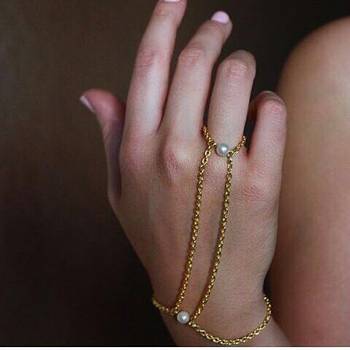 Pearl golden Chain Exclusive designer classic pretty haathful 1