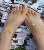 Pearl golden Chain Exclusive designer classic pretty Anklets