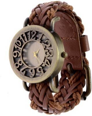 New Fashion Brown colour Leather strap stylist Latest 2016  Wristwatch 1