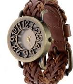 New Fashion Brown colour Leather strap stylist Latest 2016  Wristwatch