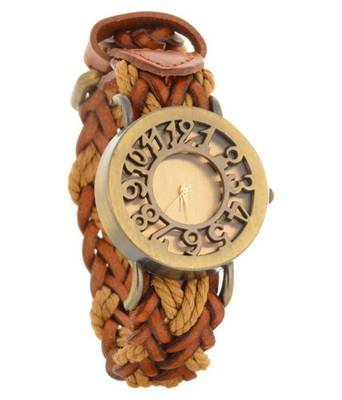 New Fashion Brown colour Leather strap stylist Latest 2016  Wristwatch 2