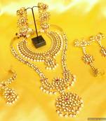 Ruby kundan meenakari royal bridal necklace set