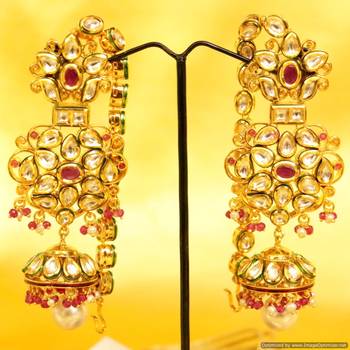 Ruby kundan meenakari royal bridal necklace set 2