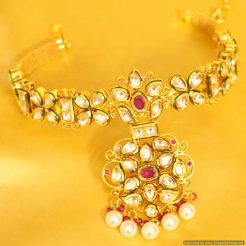 Ruby kundan meenakari royal bridal necklace set 4