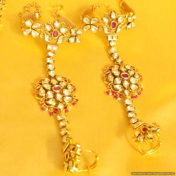 Ruby kundan meenakari royal bridal necklace set 5