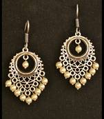 Silver metallic danglers drops