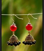 Multicolor metallic jhumkas