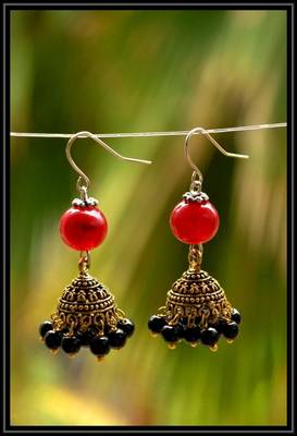 Multicolor metallic jhumkas 2